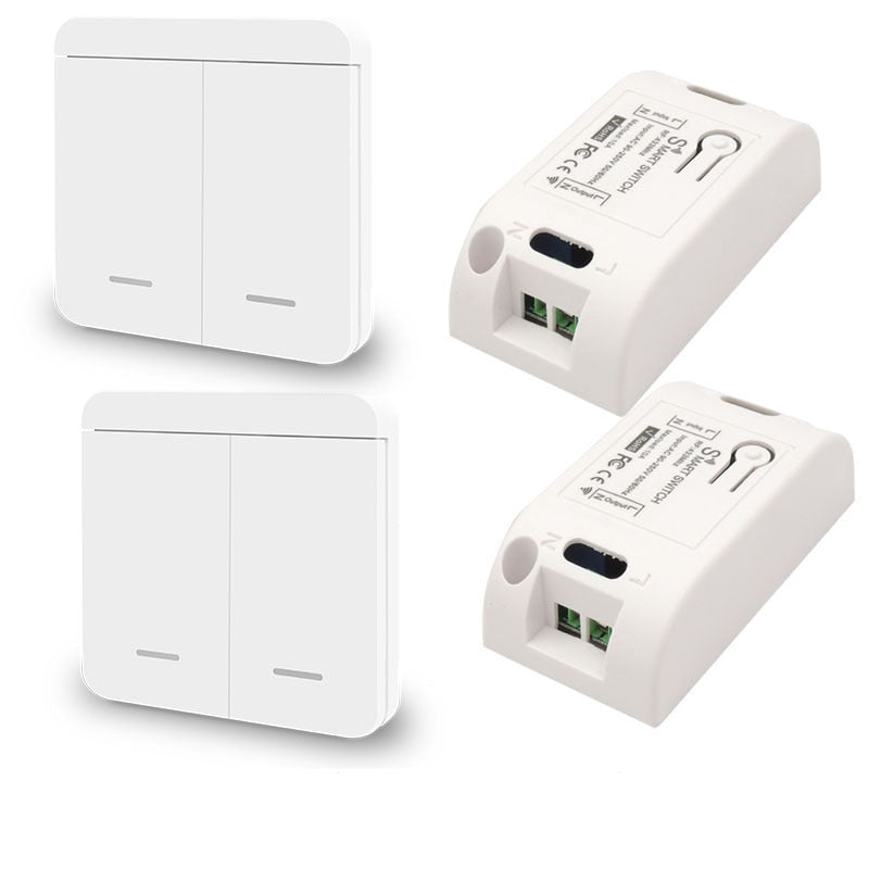 Diese 433Mhz wireless Wall Switch rf 86 wall panel transmitter Safety Switch and AC 110V 220V relay interruptor for Light Lamp