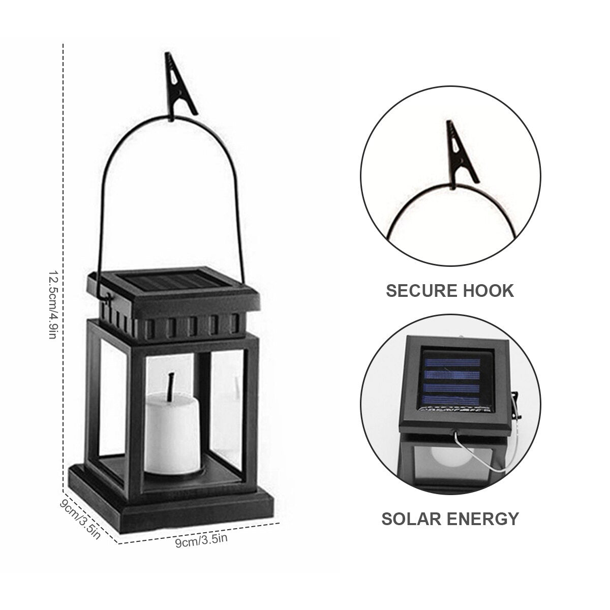 Garden Decor Outdoor Solar Lights Retro Palace Lantern Lights Hanging Candle Lamps Landscape Lighting Floor Lights Solar Lantern