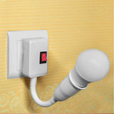E27 Lamp Base Wall Flexible Holder Light Flexible Bend Mobile Test Light Socket Light Bulb Adapter Plug Switch Stainless Steel