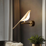 Nordic LED Golden Bird Wall Lamp Parlor Bar Bedside Hanging Light Novelty Rotatable Wall Lamp Bedroom Bedside Indoor Sconce
