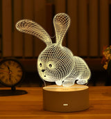 Romantic Love 3D Acrylic Led Lamp for Home Children's Night Light Table Lamp Birthday Party Decors Valentine's Day Bedside Lamp