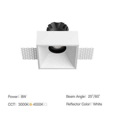  Led Recessed Ceiling Spotlight Square LED Downlight Aluminum Anti-glare Embedded Ceiling Lamps For Indoor Lighting 110V