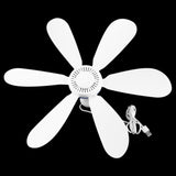 Silent 6 Leaves USB Powered Ceiling Canopy Fan for Camping Bed Dormitory Tent