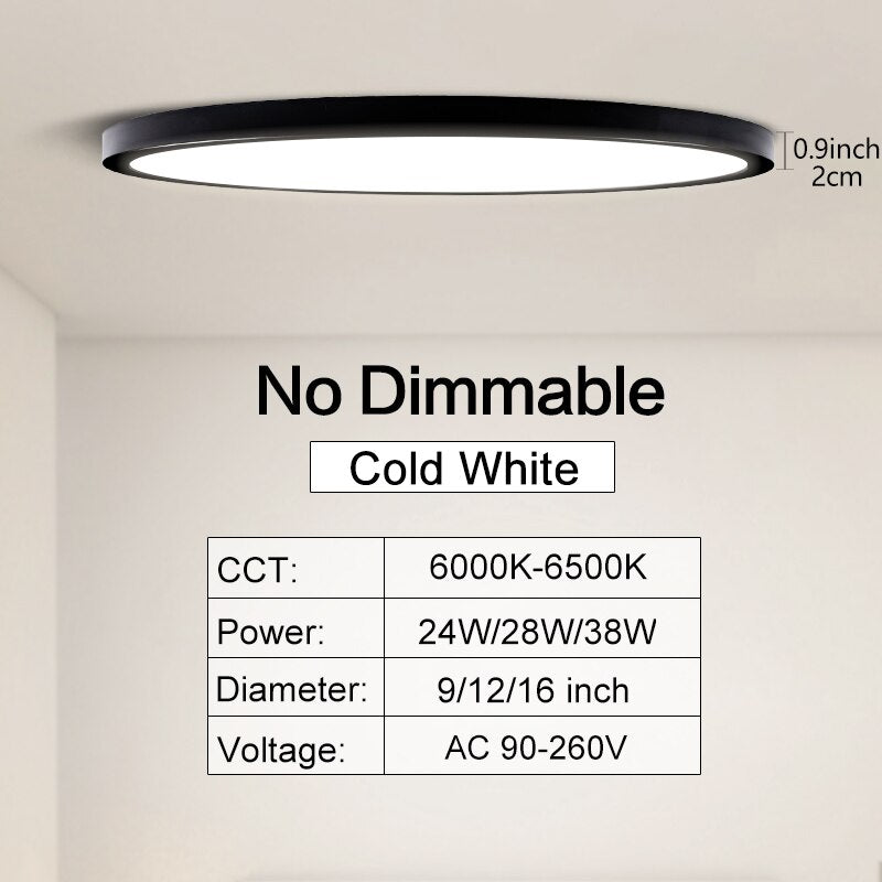 Ultra-thin Dimmable LED Ceiling Panel light Smart APP/Remote Control 