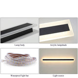 Modern LED Wall Lamp IP65 Waterproof Outdoor Wall Lamp Acrylic Lampshade Exquisite For Home Decor Gallery Decoration