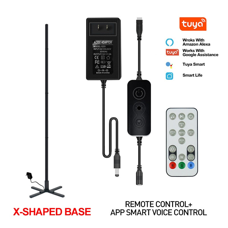 Tuya RGB Floor Lamp 180cm Smart APP Remote Control Modern Corner Floor Light Atmospheric LED Stand Lighting Festival Decoration