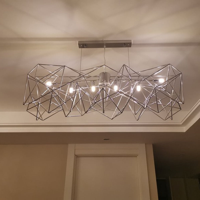 Nordic modern restaurant led chandeliers novelty luxury art bar decoration lighting minimalist living room bar hanging lights