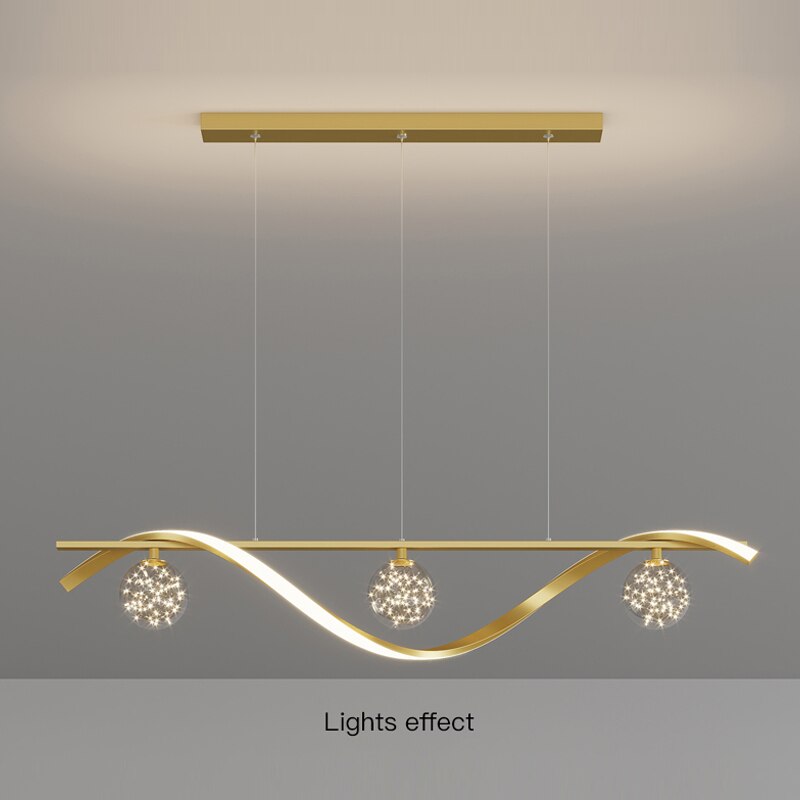 Nordic LED Chandelier Glass Ball Pendant Lights  for Living Room Dining Room Novelty Kitchen Lamp Home Decor Lighting