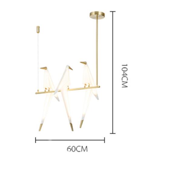 Art Deco Bird Paper Floor lamp Bedroom Studio living room lamp stand origami light Study Bedside Reading table gold floor lamp