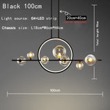 Modern minimalist LED chandelier Nordic ceiling novelty glass bubble Nordic dining table lighting kitchen home decoration lamps