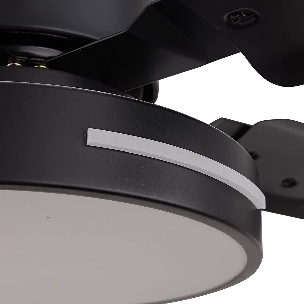 Black/Silver 48 Inch Modern LED Ceiling Fan Silent Motor with Remote Control