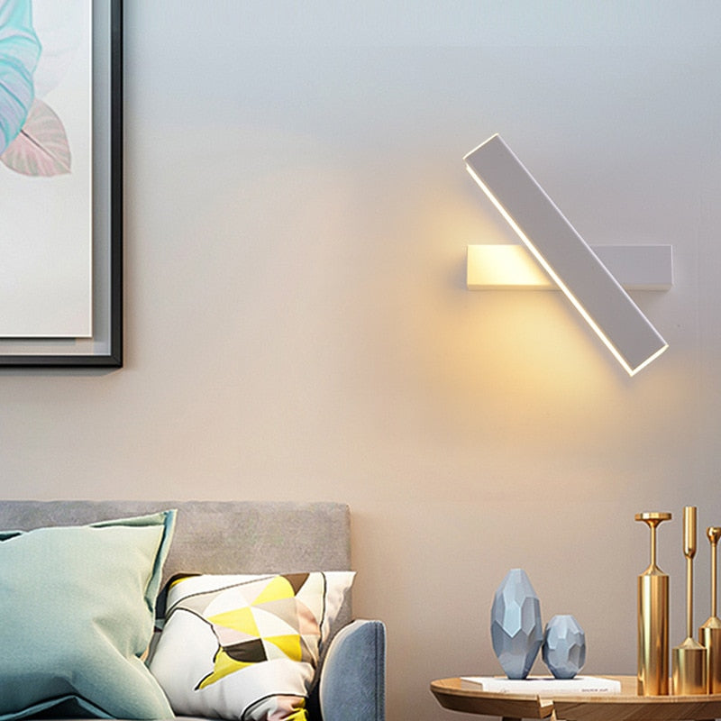 Nordic simple Wooden LED Wall Lamp Modern Adjustable Lighting bar restaurant Living room Porch Wall Lamps Corridor decor