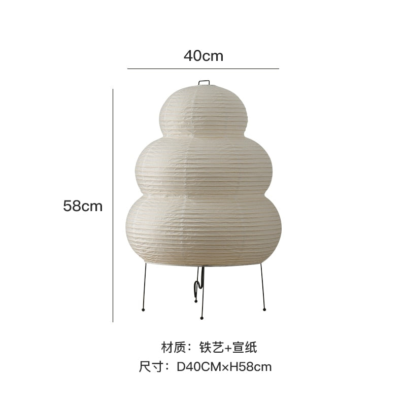 Japanese Akari Noguchi Yong Corner Standing Lamp for Living/Dining Room Decoration Designer Rice Paper Floor Lamp Foot Sofa Bar