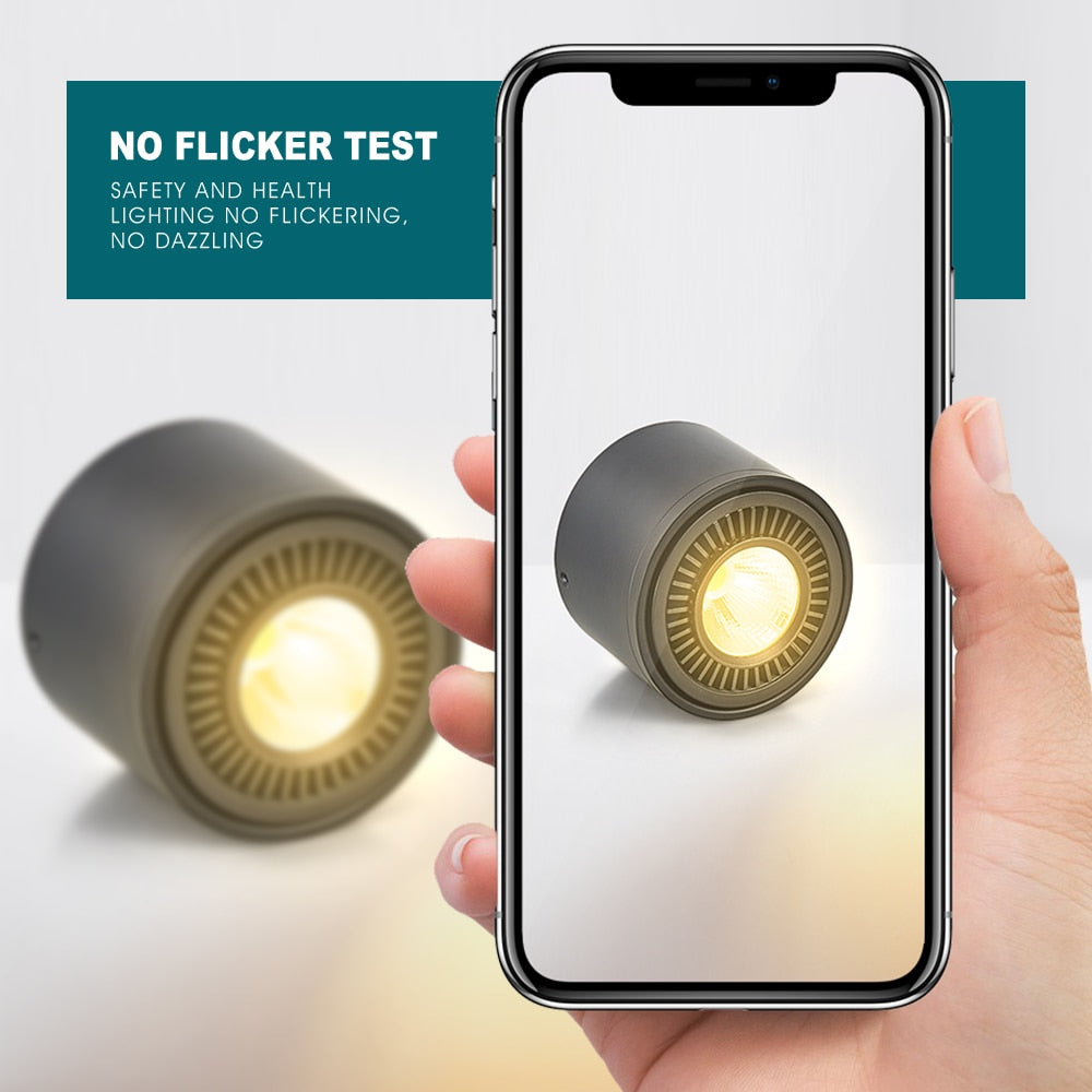 Angle Adjustable Dimmable Surface Mounted Downlight Ceiling Lamp 5W 7W 9W 15W LED COB Spot Light AC110/220V Ceiling Light