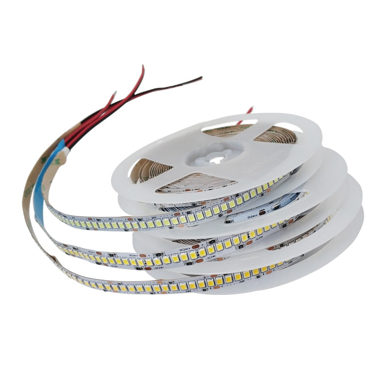 DC 5V 12V 24V Led Strip Light 2835 5m White LED Strip Tape Diode Not Waterproof Lamp Light Strips Kitchen Home Decor TV Ledstrip