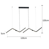 MINIMALISM GOLD/BLACK FINISHED MODERN LED CHANDELIER FOR DINING ROOM KITCHEN ROOM  HANGING CHANDELIER FIXTURE