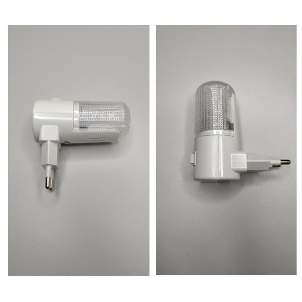 1W 6 LED 110V With US Plug Energy Saving Household Night Lamp Warm Light Wall Mounting Bedroom Soft Night Light Lamp