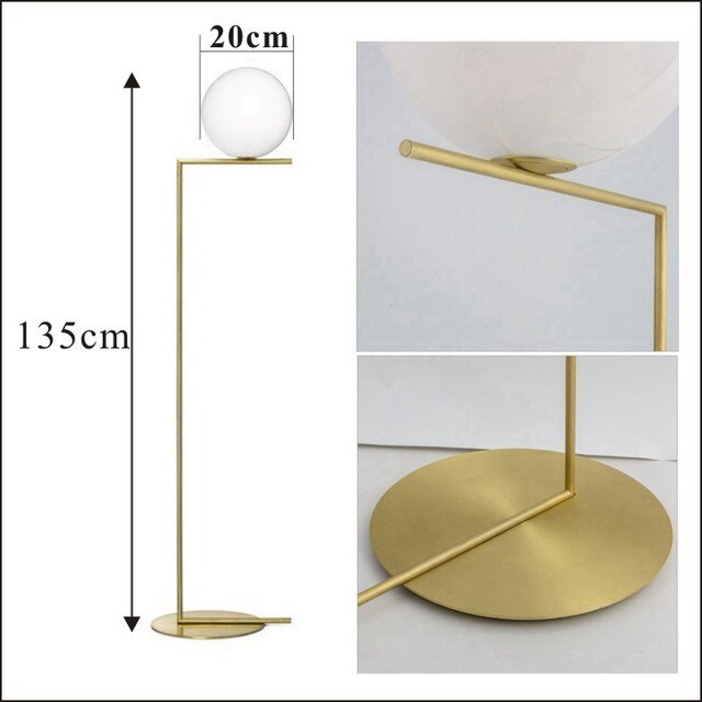 Modern Glass Ball floor lamps table lamp night light Nordic Simple Bedside Desk Home Decor LED Lustre Chandelier Light Lamparas