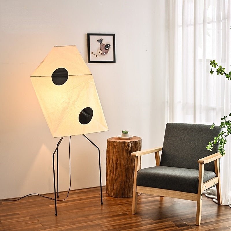 Japanese Akari Noguchi Yong Corner Standing Lamp for Living/Dining Room Decoration Designer Rice Paper Floor Lamp Foot Sofa Bar