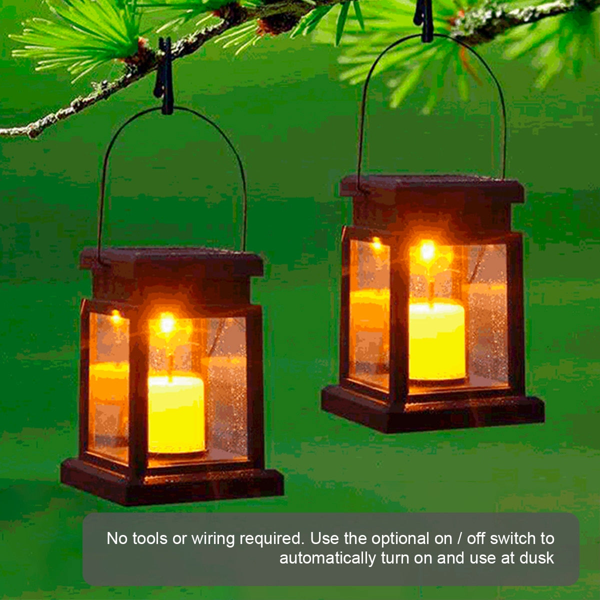 5pcs Solar Palace Lantern LED Lawn Lights Garden Decors Landscape Courtyard Outdoor Hanging Candle Lamps Floor Lights Navida