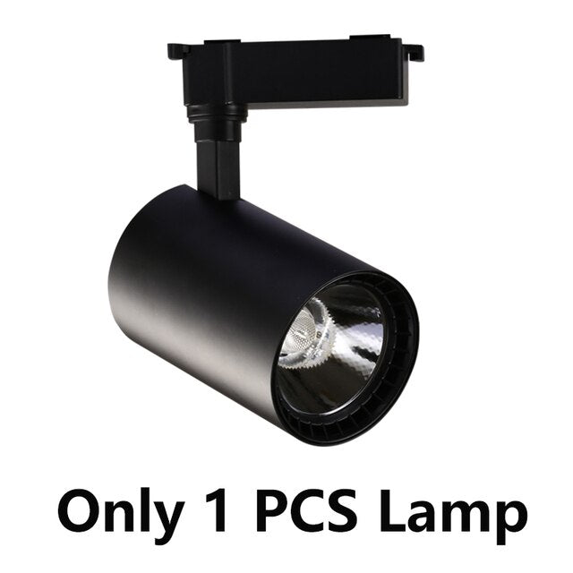 Set Led Track Light Fixture COB Track Lighting Wall Lamp Rail Spot Lights Led 20/30/40W Spotlight Clothing Shop Store Home 220V
