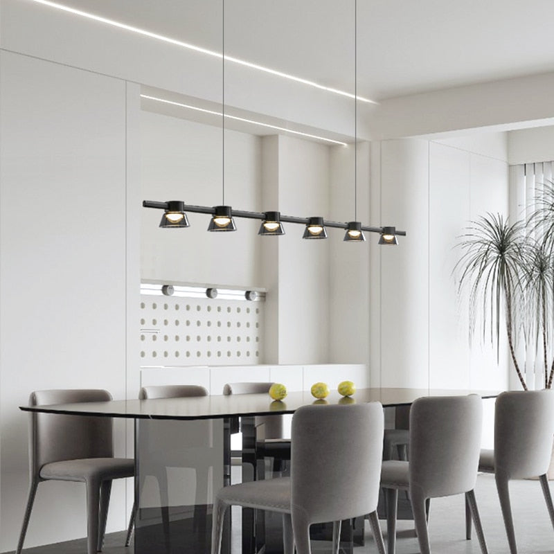 Modern Dinning Room Chandelier Lights Nordic Glass Novelty Decor Chandelier Lighting For Kitchen LED Long Hanging Light Fixture