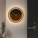 Modern LED Clock Wall Lamps For Bedside Corridor Aisle Hotel Living Room Foyer Kitchen Porch Lights Luminaria Indoor Lighting