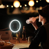 Multifunction Portable Electric Camping Fan Rechargeable Desktop Tripod Stand Cooling Ceiling Fan with LED Outdoor Dropshipping