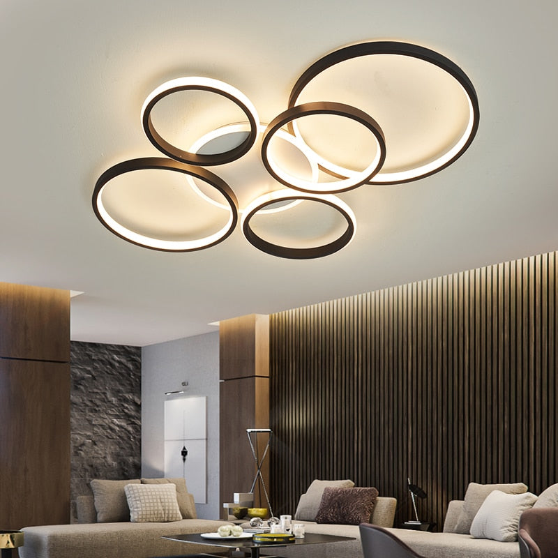 Modern LED Living Dinging Room Bedroom Ceiling Lights Nordic Designer Ring Study Kitchen Indoor Home Decor Lustre Fixtures Lamps