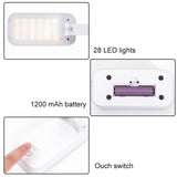Foldable table lamp for Students Stepless dimming 1200mAh Rechargeable Battery Reading Desk Lamp Lamps Table Dorm LZD0001