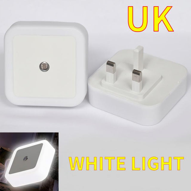 Smart Motion Sensor LED Night Light Lamp EU UK US Plug Mini Wall Lights For Bedroom Hallway Corridors Stairs Bedside Lamp