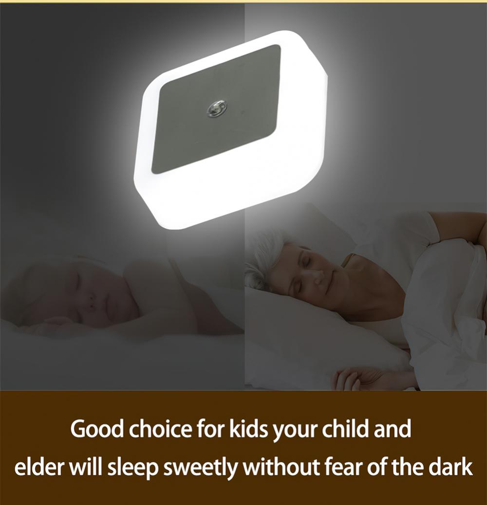 Smart Motion Sensor LED Night Light Lamp EU UK US Plug Mini Wall Lights For Bedroom Hallway Corridors Stairs Bedside Lamp