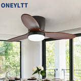 35Inch Design Fan Modern Floor Wood Dc Ceiling Fan Lamp With Remote Control Indoor Solid Wood LED light Fans For Home Ventilador