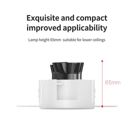  LED Recessed Downlight Frameless Built-in Spot Lamp for Living Room Corridor Bedroom Cutout Size 75mm Spot Light