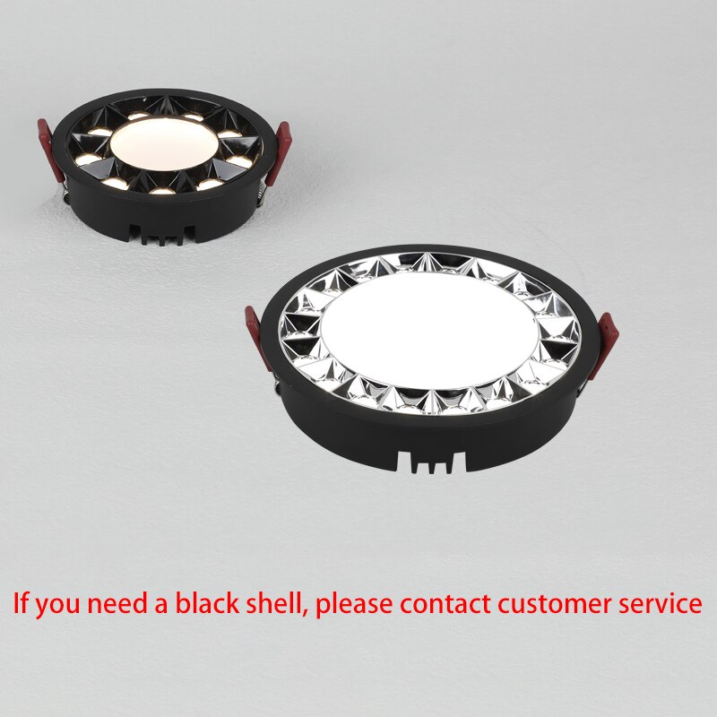 Led Spotlights Round Downlight Recessed Ultra-thin Grille Lamp Aluminum Ceiling Spot Light 7W 12W 18W 24W 36W Foco Lighting