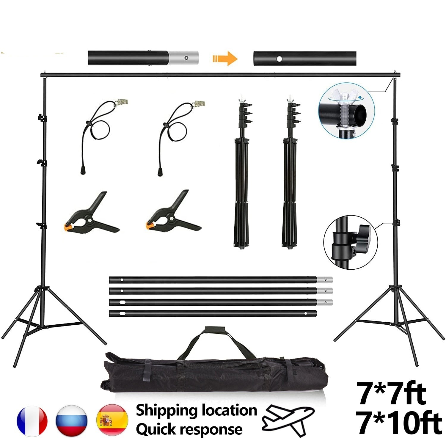 Led Backdrop Stand Photography Studio Backdrop Stand Photo Video Studio Background Stand ...