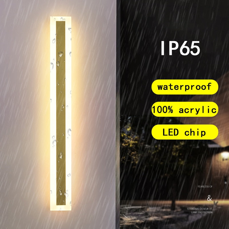 LED Long Wall Lamp，Outdoor，Waterproof，IP65，Garden, Decorative Lighting，Modern，Balcony，Villa，110v 220v