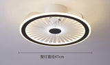 110V / 220V Nordic light with fan Ceiling Fan Lamp Invisible Restaurant Living Room Fan Home Decors chandelier fan ceiling