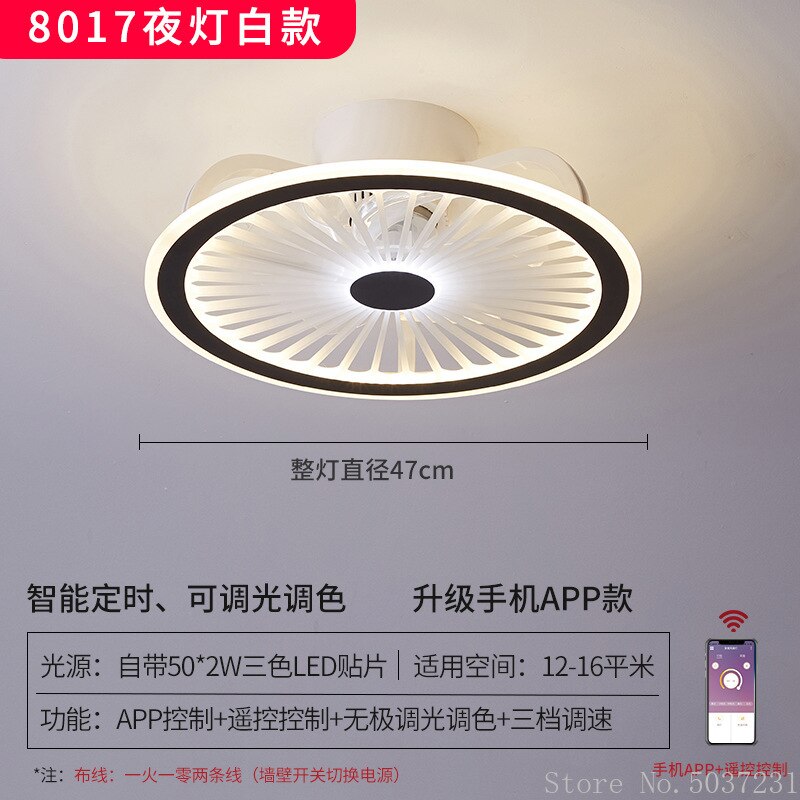 110V / 220V Nordic light with fan Ceiling Fan Lamp Invisible Restaurant Living Room Fan Home Decor chandelier fan ceiling