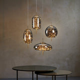 Nordic Glass Ball bedroom chandeliers for Dining Room kitchen fixture pendant lights Restaurant art Decor amber Hanging Lamp