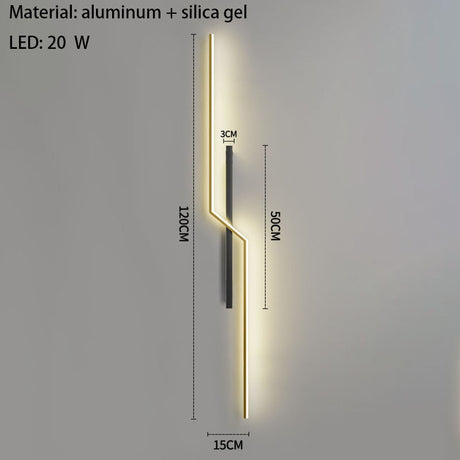 Minimalist LED Wall Lights Living Room Bedroom Lamp Art Decors Aluminum Line Novelty Sconce Drop Shipping