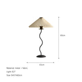 Nordic Minimalist Pleated Fabric Led Floor Lamp Living Room Home Decor Sofa Corner Standing Table Light Bedroom Bedside Lamp