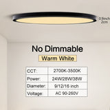 Ultra-thin Dimmable LED Ceiling Panel light Smart APP/Remote Control 