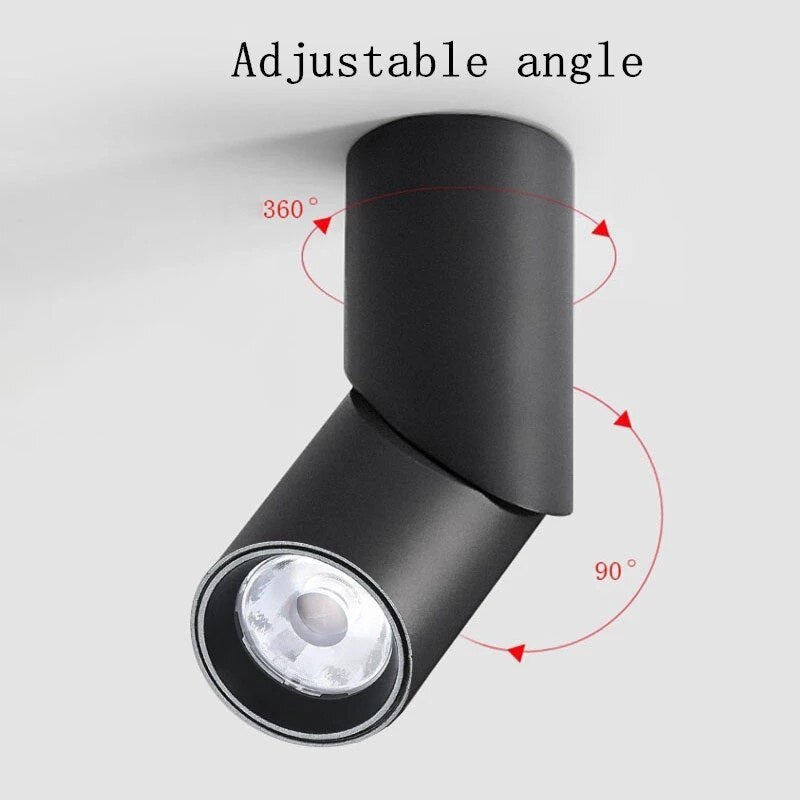 Dimmable Rotating LED Downlights COB LED Ceiling Spot Lights AC110-220V LED Wall Lamp Warm Cold White Indoor Lighting