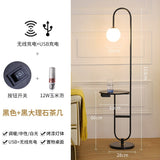 Nordic Led Floor Lamp Iron Marble Standing Lamp with Round Tea Table Art Deco Floor Lamps Living Room Corner Sofa Floor Lights