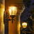 European Style Retro Outdoor Wall Light Solar LED Vintage Balcony Lamp Garden Decoration Waterproof IP55 Porch Sconce