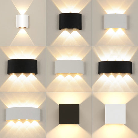 LED Wall Lamps IP65 Waterproof Outdoor/Indoor Stair Lighting A85-265V Up Down Light For Garden Living Room Wall Home Room Decors