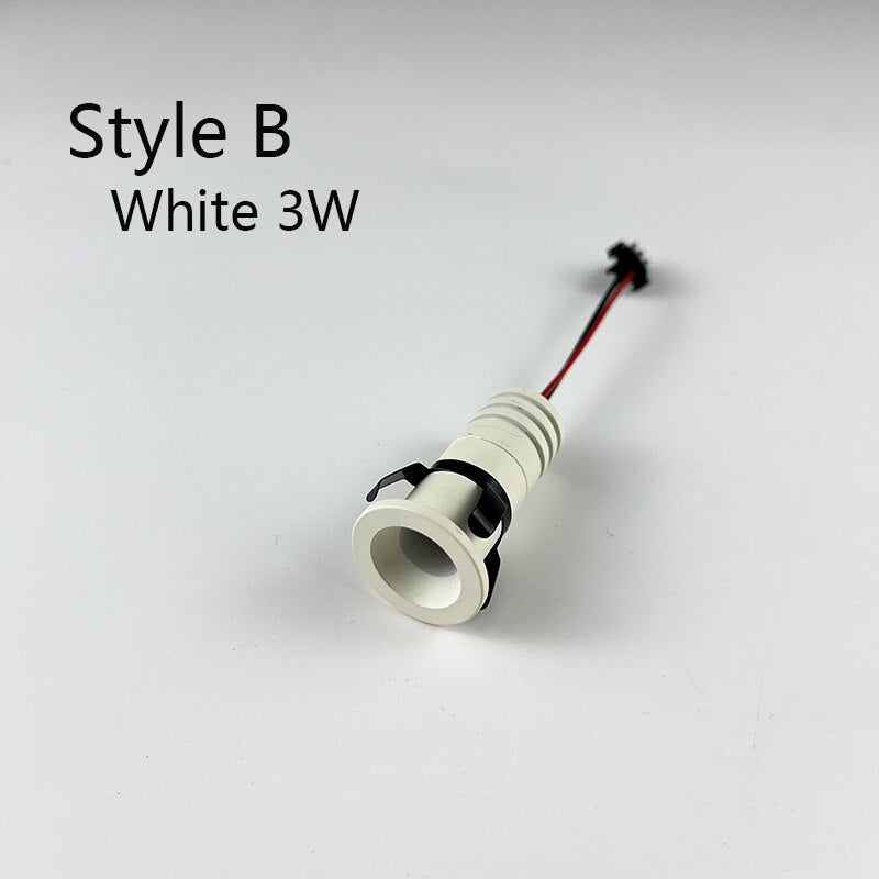 Small Spot Light 1W 3W Mini LED Spotlight AC85-265V 18mm Cutout Recessed Downlight Ceiling Lamp Showcase Display Lighting DC12V