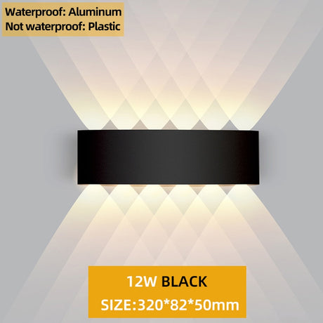 Up and Down LED Wall Lamp Waterproof IP65 Aluminum Interior Wall Light For Bedroom Living Room Corridor Indoor Outdoor Lighting