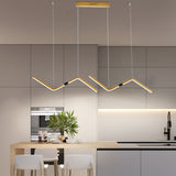 MINIMALISM GOLD/BLACK FINISHED MODERN LED CHANDELIER FOR DINING ROOM KITCHEN ROOM  HANGING CHANDELIER FIXTURE